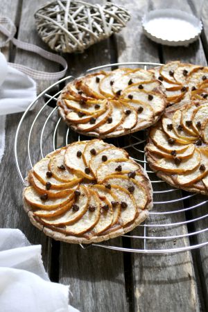 Recette Tartelettes pommes – marron – chocolat #sans gluten #vegan