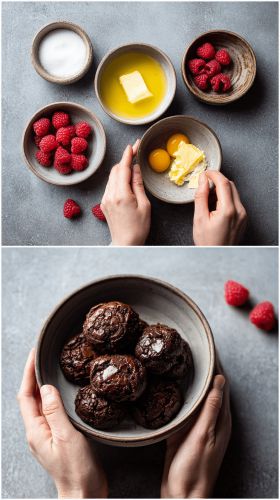 Recette Indulge in Raspberry Fudgy Chocolate Cookies Bliss
