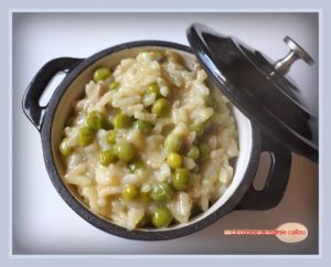 Recette Risotto aux petits pois frais