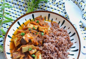 Recette Curry de tofu fumé #vég