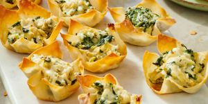 Recette Artichoke Dip Wonton Cups