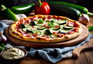 Recette Pizza au velouté de courgettes et speck : recette gourmande et originale