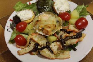 Recette Assiette-Repas : Salade de poulpe - Mini coquille de Fruits de mer