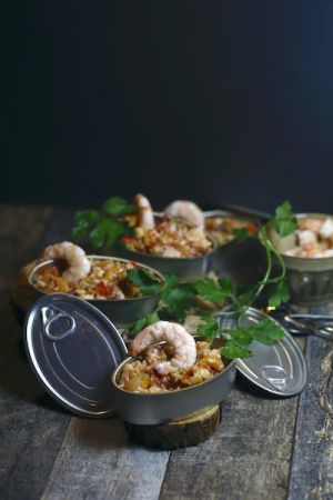 Recette Salpicon de poulpe et crevettes au curry