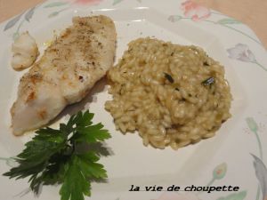 Recette Dos de daurade, risotto aux poireaux