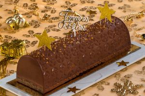 Recette Bûche chocolat, crème brûlée