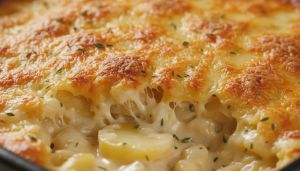 Recette Gratin poireaux et haricots blancs : une explosion de douceur végétarienne avec seulement trois ingrédients du placard