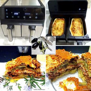 Recette Avec Ma AIRFRYER , recettes - aubergines à la viande, sauce tomate et fromage