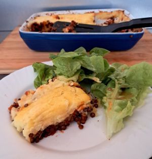 Recette Parmentier de lentilles vertes