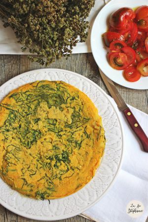 Recette Frittata (omelette) sans oeuf aux agretti