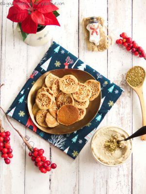 Recette Blinis châtaigne et tartinade de chou-fleur au zaatar