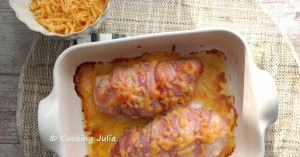 Recette Blanc de poulet au lard et cheddar