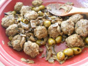 Recette Tajine de boulettes de viandes aux olives