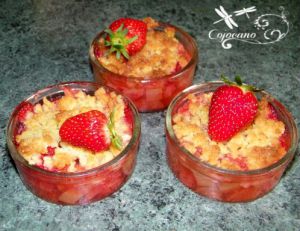 Recette Crumble fraise rhubarbe