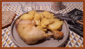 Recette Cuisses de poulet aux pommes de terre à l'ail et persil au cookéo
