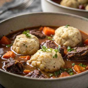 Recette Slow Cooker Beef Stew with Dumplings – Complete Comfort Meal
