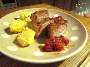 Recette Côtes de veau, concassée de tomate et polenta aux truffes d'été