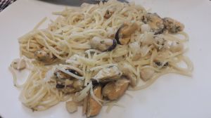 Recette Spaghettis aux fruits de mer surgelés