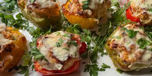 Recette Air Fryer Turkey Stuffed Peppers