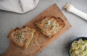 Recette Croque-monsieur aux poireaux et tofu fumé (vegan)