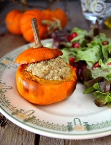 Recette Courges farcies au quinoa Vegan et sans gluten #Noël