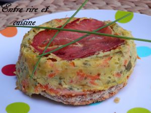 Recette Croque quiche "Terre Mer" au jambon cru, saumon et légumes