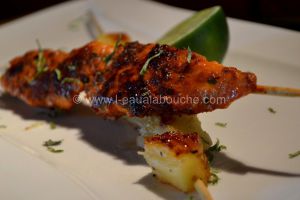 Recette Brochettes De Dinde Au Curry Rouge Et Ananas