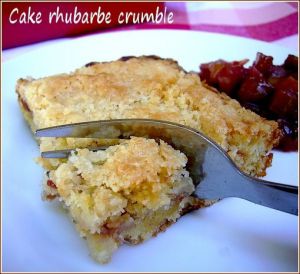 Recette Cake crumble à la rhubarbe
