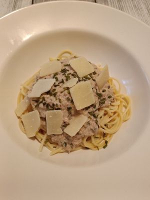 Recette Spaghetti froides à la crème de thon