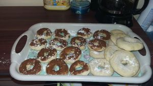 Recette Donuts vanille avec glaçage chocolat au four