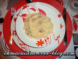 Recette Risotto parmesan et champignons
