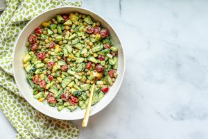 Recette Salade de pois chiches vinaigrette au yogourt