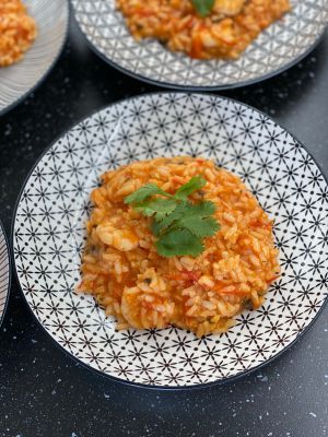 Recette Risotto à la tomate et aux crevettes