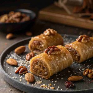 Recette Maple Pecan Baklava Rolls – Easy Phyllo Pastry Recipe