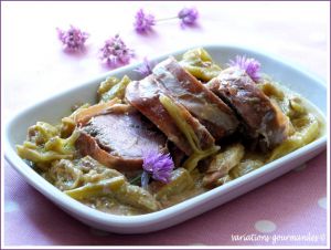 Recette Filet mignon de porc à la rhubarbe et jambon de Parme (d'après une recette de Jamie Oliver)
