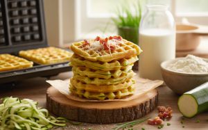 Recette Gaufres aux courgettes saines et savoureuses !