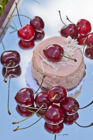 Recette Crumble cherry : cheesecake à la cerise sur base crumble
