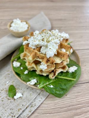 Recette Gaufres salées fromage de chèvre