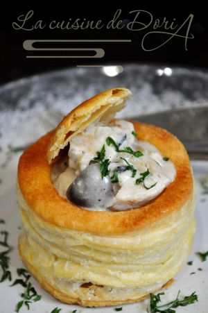 Recette Vol-au-vent au poulet & boudin blanc aux morilles