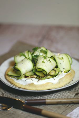 Recette Tarte aux courgettes et crème de féta