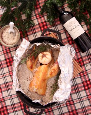 Recette Pintade en croûte de sel, Château Couhins-Lurton rouge 2016 (Menu du Réveillon 2025 ✨)