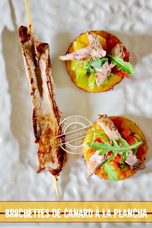 Recette Toast canard – Aiguillette à la plancha trio de tomate et polenta