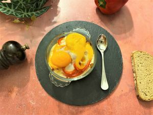 Recette Œufs cocotte aux poivrons et chorizo