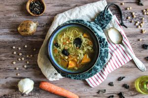 Recette Ragoût de pois chiches et courge façon minestrone