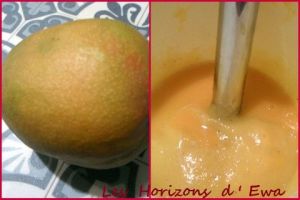 Recette Compote de mangue, noix de pécan au caramel de fruits de la passion