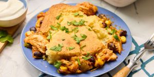 Recette Cowboy Chicken Cornbread Casserole