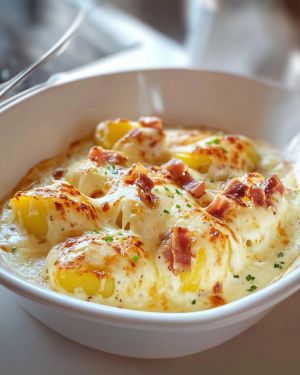 Recette Gratin Camembert Lardons : Recette Facile et Savoureuse