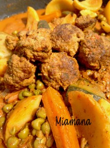 Recette Tajine de viande hachée aux petits légumes