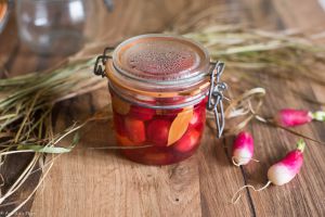 Recette Pickles de radis rose