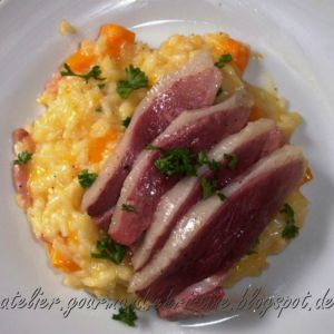 Recette Magret d'oie & risotto de potimarron